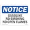 Signmission Safety Sign, OSHA Notice, 5" Height, 7" Width, Gasoline No Smoking No Open Flames Sign, Landscape OS-NS-D-57-L-13070 - alternate 1